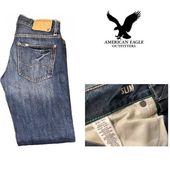American Eagle Outfitters Men’s Slim Jeans - Size 28 x 30 - Picture 3 of 3